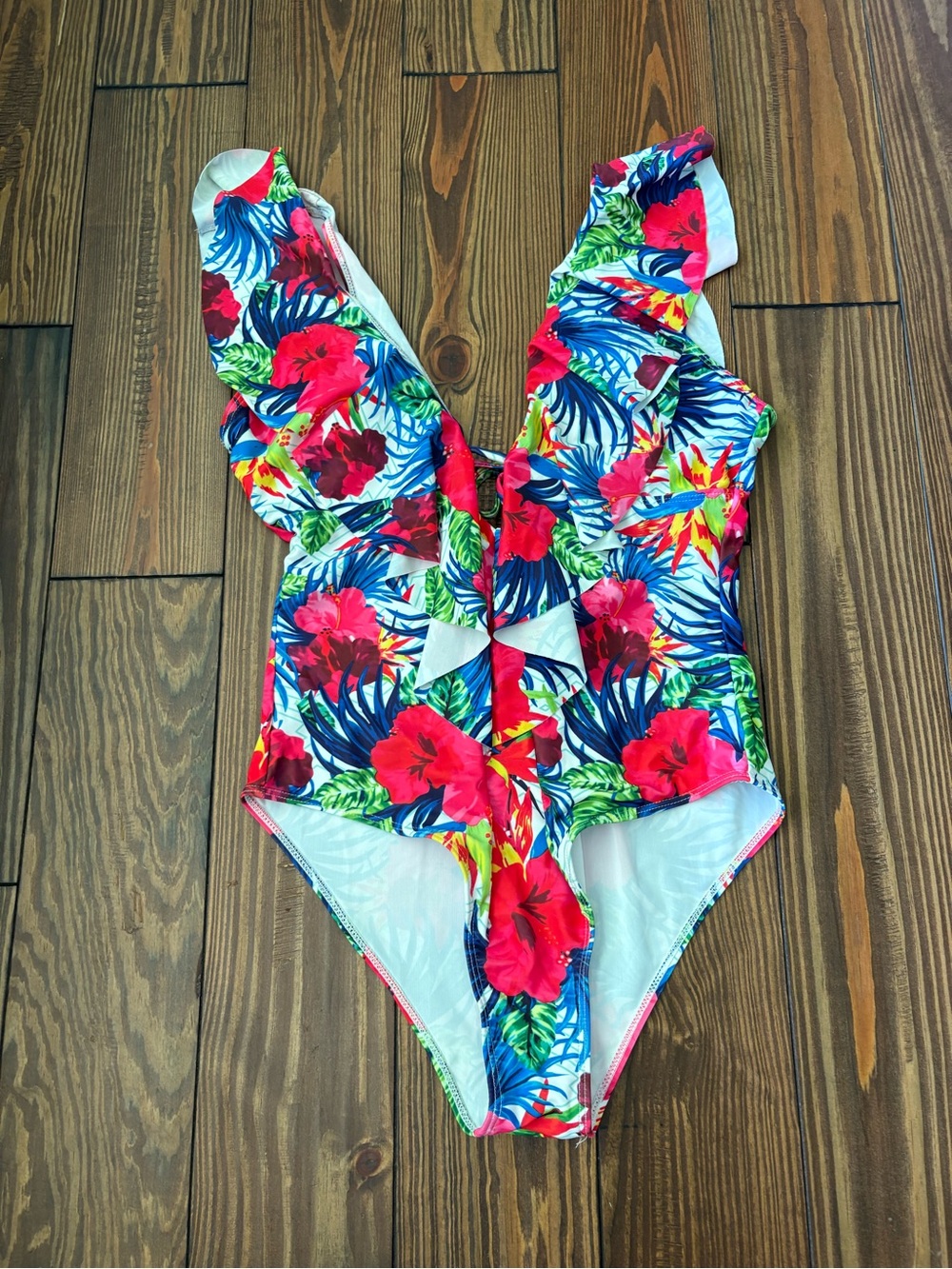 Women’s Floral One-Piece Swimsuit - Vibrant Multi-Color